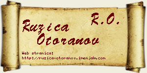 Ružica Otoranov vizit kartica
